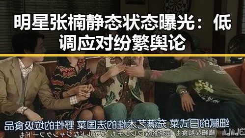 明星张楠静态状态曝光:低调应对纷繁舆论