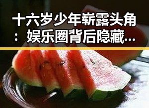十六岁少年崭露头角：娱乐圈背后隐藏的故事